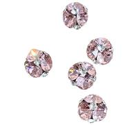 Aislor 10Pcs Nail Rhinestones for Nail Art Shiny Nail Gems DIY Nail Design Decorations Manicure Supplies Beauty Accessories H1686 Pink Large-Size One Size
