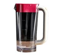 Aislor 2 Liters/68 Oz Clear Plastic Square Pitcher with Lid & Handle for Coffee Carafe Beverage Serveware Hot Pink One Size