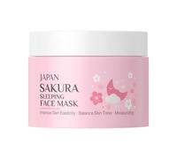 Aislor 25g Cherry Blossom Overnight Mask for Women Girls Deep Hydration Night Cream Moisturizing Sleeping Face Mask for Youthful Glow Skincare Essential Pink One Size