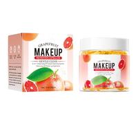 Aislor 35Pcs Grapefruit Makeup Remover Capsules Quick Cleansing Hydrating Facial Wash Gentle Waterproof Eye Makeup Remover Gel Pink One Size