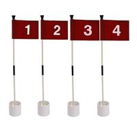 Aislor 83cm Golf Practice Flagpole, Green Flag, Flagpole Practice Set, Course Green Equipment, Hole Cup Flagpole Kit 4 Sets One Size