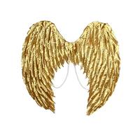 Aislor Angel Wings Swallow Shaped Feather Wings Adults Women Costume Accessory for Halloween Cosplay Gold S One Size
