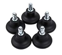 Aislor Bell Glides Replacement Office Chair or Stool Swivel Caster Wheels to Fixed Stationary Castors, Low Profile Bell Glides 5Pcs Type B