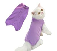Aislor Breathable Dog Surgical Recovery Suit Back Button Pet Jumpsuit For Post-surgery Wound Protection Purple M