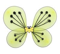 Aislor Bumblebee Costume Set With Special Effects Magic Wand Flowing Mesh Skirt Floral Headpiece For Musical Performance Four Leaves Wings One Size