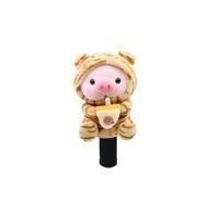 Aislor Cartoon Milk Tea Pig-Shaped Golf Club Head Covers, Lovely and Eye-Catching, All-Round Club Protection, The Focus on the Social Golf Course, Yellow Fairway One Size