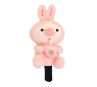 Aislor Cartoon Milk Tea Pig-Shaped Golf Club Head Covers, Lovely and Eye-Catching, All-Round Club Protection, The Focus on the Social Golf Course, Pink Driver One Size