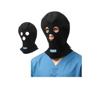 Aislor Crime Hood Prisoner Detention Mask Secret Room Three-dimensional Round Headgear for Cosplay Party Black Two Holes Plus Size One Size