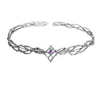 Aislor Crown Crystals Tiaras Bridal Crown Women King Headband Prom Wedding Christmas Cosplay Rhinestone Fairy Crown Silver&Colorful One Size