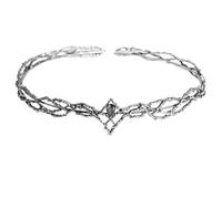 Aislor Crown Crystals Tiaras Bridal Crown Women King Headband Prom Wedding Christmas Cosplay Rhinestone Fairy Crown Silver&Gray One Size