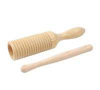 Aislor Early Education Teaching Aids: Grooved Single - Tone Tube, Threaded Scraper, Frog Croak Tube, Orff Percussion Wood One Size