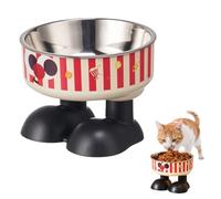 Aislor Elevated Cat Bowl Stand With Removable Stainless Steel Dishes Cute Non-slip Pet Bowl For Healthy Eating Red One Size