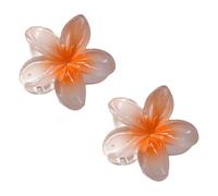 Aislor Floral Hair Clips for Women 2pcs Cute Flower Hair Claw Clips Non Slip Grip Barrettes Alligator Clips for Girls Women Orange One Size