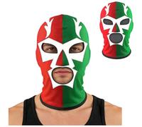 Aislor Genuine Mexican Luchador Mask Pro-fit Adult Size Authentic Lucha Libre Wrestling Mask For Men Women Green Red One Size