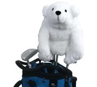 Aislor Golf Club Cap Cover - Polar Bear, Soft Plush Protector White One Size