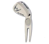 Aislor Golf Green Restoring Tool Zinc Alloy Club Shaped Pitch Mark Correction Kit Silver One Size