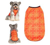 Aislor Halloween Dog Vest Sleeveless Spider Web Bat Pumpkin Ghost Print Breathable Tank Top For Small Medium Dogs Cats Costume Type A S