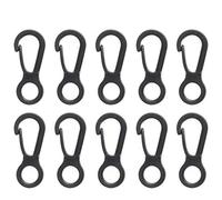 Aislor Heavy Duty Flagpole Hook Clips - Flag Pole Attachment Accessory - Attach Flag Grommets to Halyard Rope - 10/50/100 PCS Black One_Size A