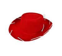Aislor Kids Playtime Cowboy Hat Sturdy Lightweight Western Hat For Role-play Costumes Big Brim For Boys And Girls Red One Size
