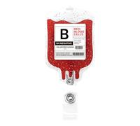 Aislor Nurse Badge Retractable With Swivel Alligator Clip Glitter Blood Type Id Card Holder For Medical Staff Red B One Size