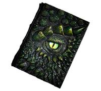 Aislor Other Animated Dragon Book Halloween Sketchbook Decoration 3D Dragon Embossed Diary Green One Size