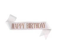 Aislor Personality Birthday Party Belt for Girls 1Pc Fun Shoulder Strap with Printed Letters Perfect for Birthday Celebrations Silver Rose Gold One Size