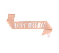 Aislor Personality Birthday Party Belt for Girls 1Pc Fun Shoulder Strap with Printed Letters Perfect for Birthday Celebrations Rose Gold Colorful One Size