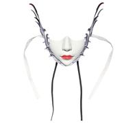 Aislor Steampunk Half Face Mask Elegant Masquerade Party Cosplay Prop Halloween Carnival Black Red 2 One Size