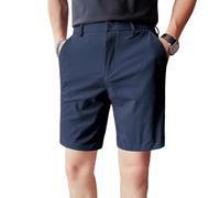 Aislor Summer Men's Golf Shorts, Quick-Dry Thin, Casual Trendy, Plus-Size 5-Length Blue 31