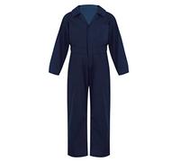 Aislor Teens Kids Jumpsuit for Boys Zippe Front Mechanic Overalls Elstic Waistband Long Sleeve Romper Party Fancy Dress Dark Blue 14 Years