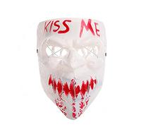 Aislor Unisex Costume Halloween Mask Max Fun Halloween Scary Horror Party Creepy Mask Carnival Accessory Items Light Blue One Size