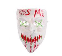 Aislor Unisex Costume Halloween Mask Max Fun Halloween Scary Horror Party Creepy Mask Carnival Accessory Items Fluorescent Green One Size