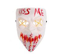Aislor Unisex Costume Halloween Mask Max Fun Halloween Scary Horror Party Creepy Mask Carnival Accessory Items Yellow One Size
