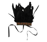 Aislor Victorian Style Witch Feather Collar Black Swan Feathers With Pearl Details Historical Reenactment Accessory Black A One Size