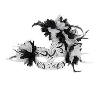 Aislor Women's Mexican Day Of The Dead Eyemask Masquerade Sugar Skull Masks For Mardi Gras Party Type C One Size