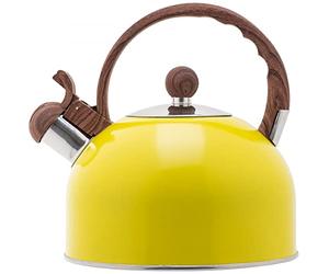 AISNXOQI 2.5l Water Kettle Stainless Steel Stovetop Tea Kettle Whistling Tea Pot With Wooden Handle Kettle For Kitchen Tool Multi-purpose