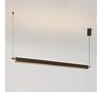 AISNXOQI Black Linear Pendant Light LED Chandelier Kitchen Island Lighting Fixture Long Strip Hanging Ceiling Lamp Minimalist Suspension Lights for Kitchen Island Dining Lights Over Table Decorations
