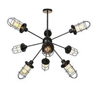 AISNXOQI Faucet E27 Black Light Industrial Rustic Chandeliers Sputnik Chandelier Farmhouse Lighting Chandelier Modern Chic Industrial Dining .Light Water-tap