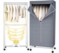 AISNXOQI Heated Clothes Airer Electric Dryer - 1500W Energy Efficient Indoor Drying Rack with Timer Auto Power-Off and Cover for Fast Safe Drying