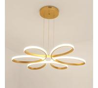 AISNXOQI LED Pendant Lights, 3 Colors Dimming Flush Mount Chandelier Adjustable Kitchen Island Hanging Painting Lamp For Dining Table Office Bedroom(90cm)