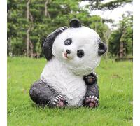 AISNXOQI Love Garden Weatherproof Giant Panda Statue, Outdoor Black And White Bear Animal Figures, Wild Life Sculptures Ornaments, For Lawn Yard Patio Decoration, A