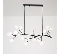 AISNXOQI Nordic Firefly Chandelier Creative Pendant Light Tree Branch Leaf Hanging Ceiling Lamp Kitchen Island Lighting Fixture Dining Room Chandeliers with Resin Bird Decoration Decorations