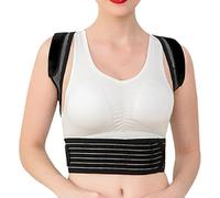 AISNXOQI Posture Corrector Adjustable Upper Back Brace Soft Breathable Ultra-Light Ergonomics for Clavicle Support and Providing Pain Relief from Neck Shoulder Upper Back,White,L