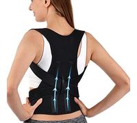 AISNXOQI Posture Corrector Upper Back Brace for Clavicle Support Adjustable Back Straightener and Providing Pain Relief from Neck Back Help You Gradually Develop The Habit of Good Posture,Black,S