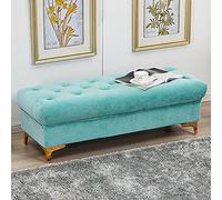 AISNXOQI shoe storage bench ottoman Storage Benches Upholstered storage Bench Seat,Modern Home Bedroom Living Room Hallway Footstools Shoe Bench Multifunction Benches,Velvet storage Ottoman Bench-Lak