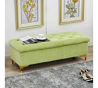 AISNXOQI shoe storage bench ottoman Storage Benches Upholstered storage Bench Seat,Modern Home Bedroom Living Room Hallway Footstools Shoe Bench Multifunction Benches,Velvet storage Ottoman Bench-Lig