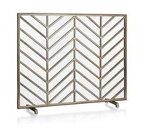 AISNXOQI Single Panel Fire Guard Fire Spark Guard Cover，Heavy Duty Fireplace Screen Fireguard for Fireplace and Stove，93×20×76cm