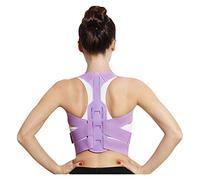 AISNXOQI Support Belt Adjustable Back Posture Corrector Clavicle Spine Back Shoulder Lumbar Posture Correction Corset for Posture (Color : Purple, Size : Small)