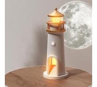 Aisny Lighthouse Decoration With LED Moon Projection Lamp, Beacon With Automatic Sensor Light, Gift for Christmas, Birthday, Thanksgiving, Valentine's Day