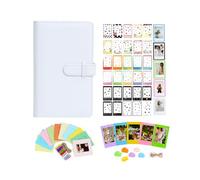 Aisnyho Instant Film Accessories Kit for Instax Mini LiPlay 12 11 9 8+ 8 evo 99 SE 40 90 70 50S 26 25 7S Camera,Include Album/Film Stickers/Mini Frames/Colorful Clip (Clay White)
